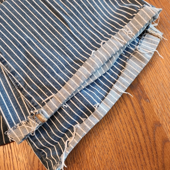 Judy Blue Striped Super Flare Raw Hem Jeans Size 9/29 - Picture 3 of 7
